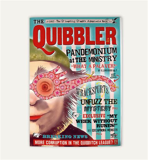 quibbler magazine  sided cover  interior pages etsy