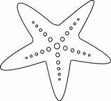 Starfish Outline Clip Drawing Clipart Fish Template Coloring Choose Board sketch template