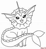 Vaporeon Pokemon Coloring Pages Drawing Eevee Printable Draw Drawings Color Print Evolution Clipart Book Evolutions Getcolorings Manga 3d Kids Getdrawings sketch template