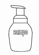 Mewarnai Sketsa Sampo Botol Dapur Peralatan Benda Minuman sketch template