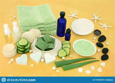 natural spa beauty treatment products stock image image  medicine