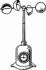 Anemometer Clipart Drawing Wind Cup Instrument Line Speed Meteorology Meteorological Measure Drawings Kids Weather Instruments Hemispherical Svg Vector Kisscc0 Angle sketch template