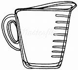 Measuring Cup Drawing Measurement Clipart Clip Cooking Water Cliparts Cups Pint Line Milk Blank Mug Clipground Transparent Glass Size Panda sketch template