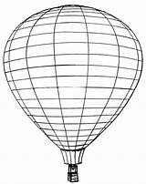 Balloon Air Hot Coloring Pages Printable Kids sketch template