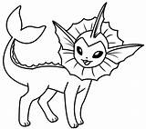 Vaporeon Eevee Lineart Vulpix Pikachu Niedliche Effortfulg Espeon sketch template