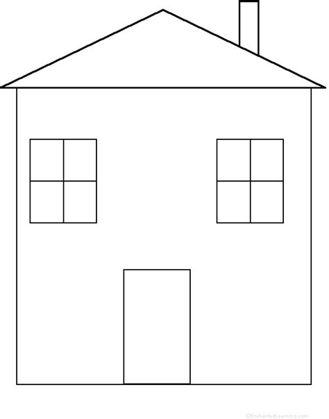 images  shape house worksheet preschool house shape