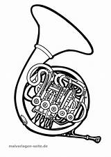 Horn Malvorlage Musikinstrumente Malvorlagen Musik Musikinstrument Anklicken Bildes öffnet Format sketch template