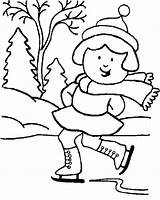 Winter Coloring Pages Colouring Printable Color Season Kindergarten Kids Girls Crayola Hockey Toddlers Rink Scenes Sheets Print Sheet Sports Clipart sketch template