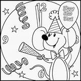 Coloring Pages Year Happy Years Kids Colouring Eve Wishes Filminspector sketch template