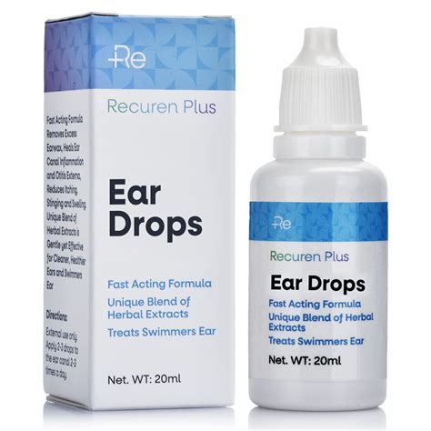 buy recuren  ear drops swimmers ear drops removes excess earwax heals ear canal inflammation