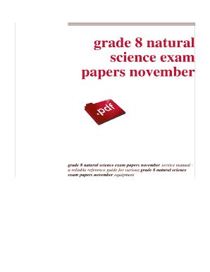 grade  natural science exam papers