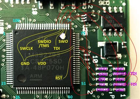Lm3s2793 Jtag Pins And Their Connections To The 10 Pin Arm