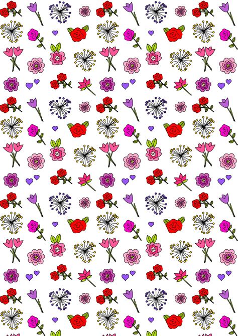 digital flower scrapbooking paper printable happy flower