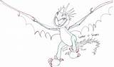 Stormfly Dragon Train Draw Easy Drawing Step Steps Wings sketch template