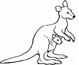Kangaroo Cute Drawing Clipartmag Coloring Pages Printable sketch template