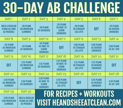 30 Day Ab Workout Challenge