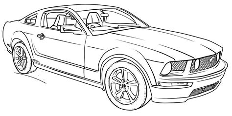 ford mustang car coloring page