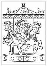 Carousel Coloringpagesfortoddlers sketch template