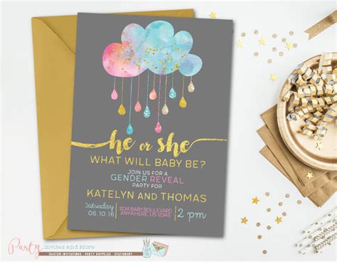 15 gender reveal invitations printable psd ai eps