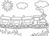 Mewarnai Kereta Paud Tema Kartun Rekreasi Tempat Kumpulan Mobil Diwarnai Train Kendaraan Lembar Warna Kegiatan Wisata Keluargaku Saya Pemula sketch template