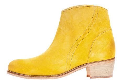geel enkellaarsje chelsea boots boots ankle boot
