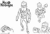 Hello Neighbor Coloring Pages Sketch Printable Color Deviantart Kids Adults Bettercoloring sketch template