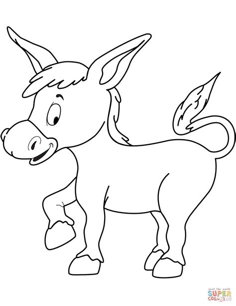 donkey coloring page printable kamalche