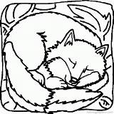 Fox Coloring Pages Colouring Printable Clip Small sketch template