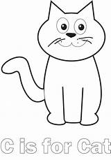 Cat Coloring Preschool Pages Simple Letter Letters Crafts Colouring Cats Drawing Activities Theme Easy Alphabet School Pete Learning Choose Board sketch template