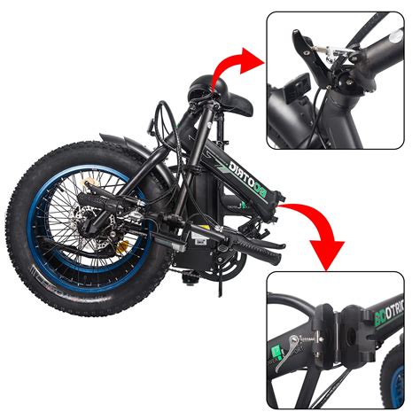 ecotric powerful foldable fat tire bike  ah li ion battery  motor     fat