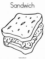 Coloring Sandwich Pages Kids Food Template Noodle Twistynoodle Sandwiches Twisty Worksheet Cook Hoagie Print Ham Outline Printable Book Built California sketch template