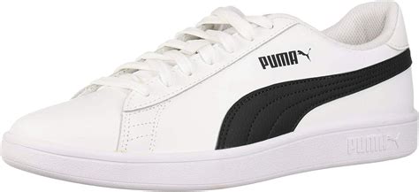 puma mens smash  casual sneaker white  black mens tennis shoes walmartcom