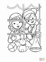 Coloring Pages Presents Looking Jane Bob Window Printable Shopping sketch template