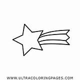 Star Shooting Coloring Pages Drawing Painting Book Meteor Color Ultracoloringpages Save sketch template
