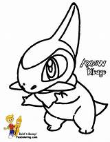 Pokemon Coloring Pages Axew Grass Drawings Clipart Type Bubakids Comments Getcolorings Thousands Printable Internet Through Library Color Colege sketch template
