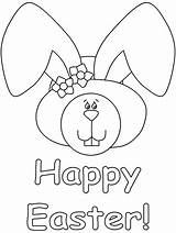 Easter Coloring Happy Bunny Printable Pages Pdf Face Print Kids Template Colouring Color Templates Card Cartoons Miscellaneous Dora Fargelegge Tegninger sketch template