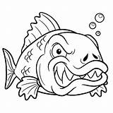 Coloring Pages Hook Fishing Getcolorings Fish sketch template