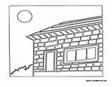 House Brick Coloring Houses Sun Pages Colormegood Buildings sketch template