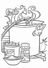Cooking Coloring Pages Ratatouille Printable Books Q2 Coloringpages sketch template