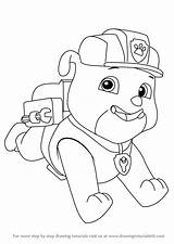 Paw Patrol Drawing Draw Rubble Coloring Pages Sketch Male Colouring Puppy Drawings Chase Bulldog Outline Learn Lamborghini Sheets Step Belongs sketch template