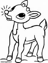Rudolph Reindeer Nosed Coloringall Nose sketch template