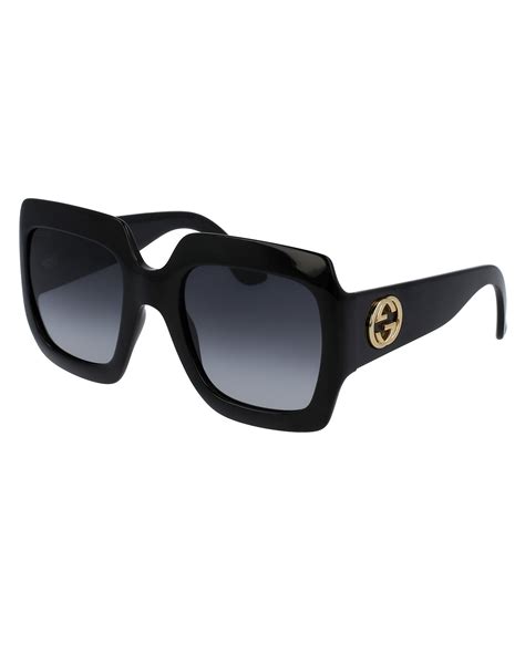 Gucci Oversized Square Sunglasses Black Neiman Marcus