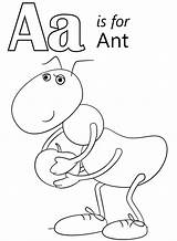Letter Coloring Ant Printable Pages Sheet Color Onlinecoloringpages Print Kids sketch template