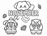 November Coloring Pages Cute Sheets Printable Colorear Kids Coloring4free Noviembre Para Year Mes Del Bestcoloringpagesforkids Colouring Dibujo Color Fall Coloringcrew sketch template