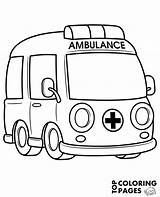Ambulance Coloring Print sketch template
