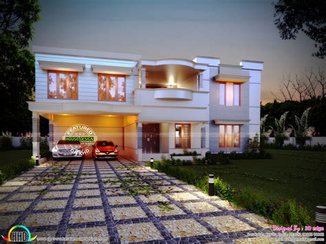 blueprint  elevation   luxury house kerala home design  floor plans