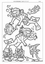 Scuba Coloring Arts Crafts Kids Getdrawings Pages Printable Getcolorings Color sketch template