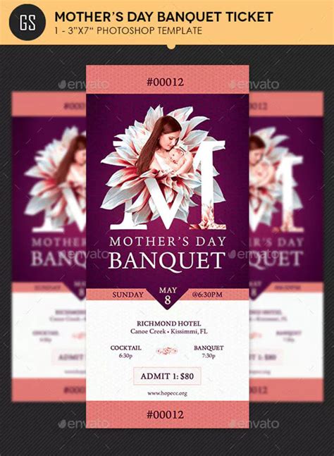 mothers day ticket templates  premium downloads