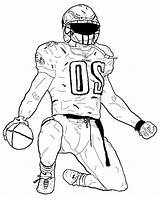 Coloring Football Player Pages Nfl Drawing Players Print Color Clipart Cliparts Cartoon Printable Template Tackling Celebration Lewis Ray Sketches Line sketch template
