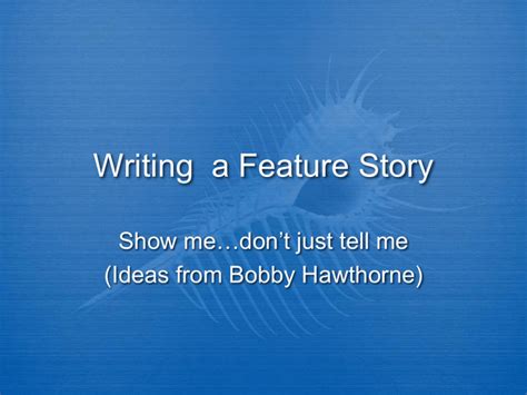 writing  feature story
